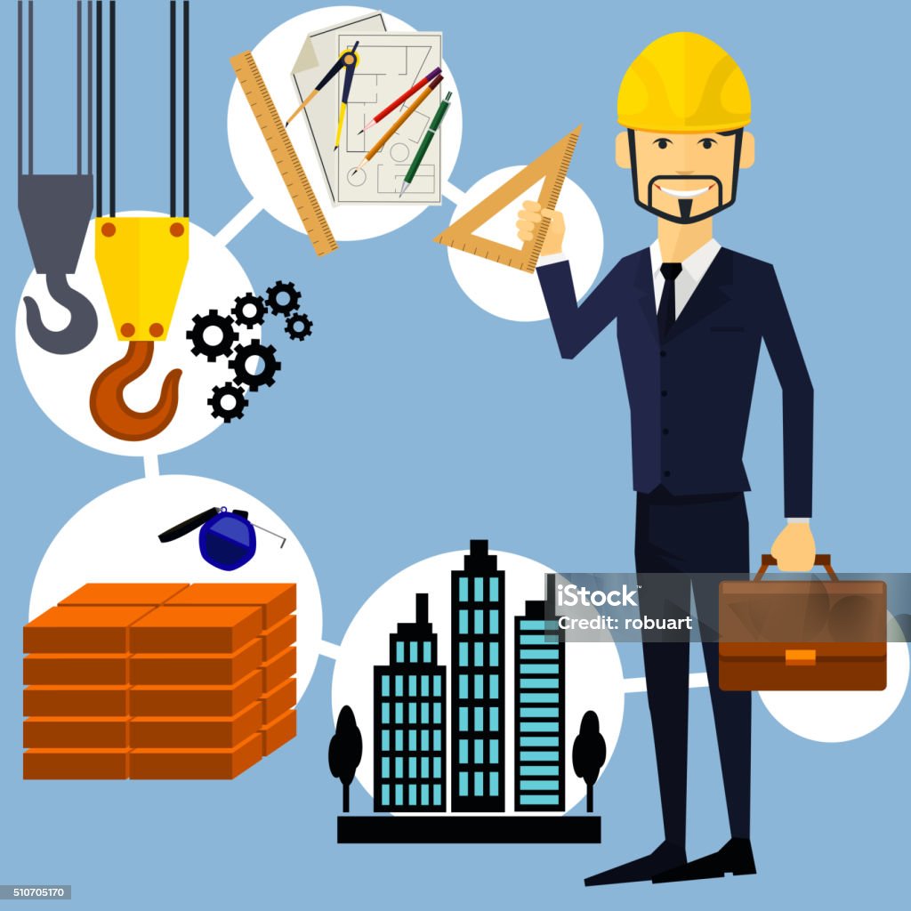 Engineer Build Process Building Process Success Engineer Stock Illustration - Download Image ...