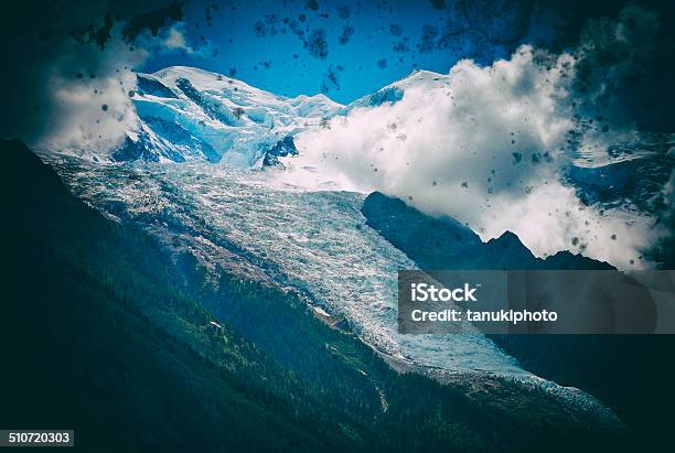 Mont Blanc Stock Photo - Download Image Now - Bossons Glacier, Chamonix, Cloud - Sky