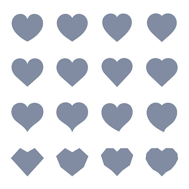 Heart Symbol Set vector art illustration