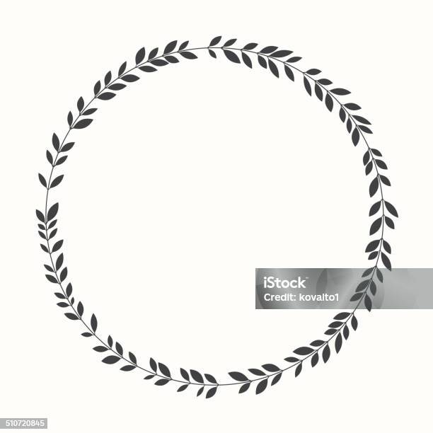 Vector Laurel Wreath Silhouette Stock Illustration - Download Image Now - Award, Award Ribbon, Black Color