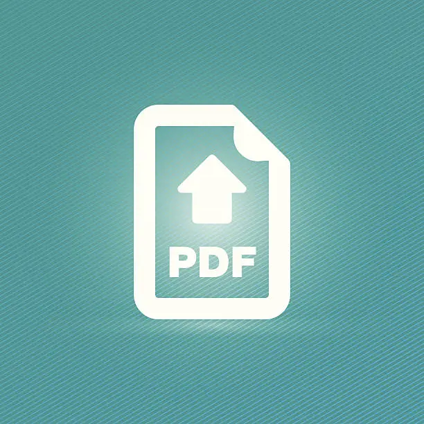 Vector illustration of PDF download icon with stripped background