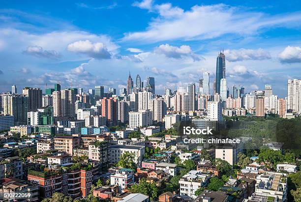 Cityscape Guangzhou China Stock Photo - Download Image Now - Aerial View, Apartment, Building Exterior