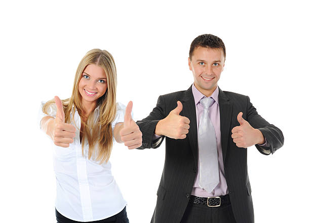 istock Happy smiling business team 510722129
