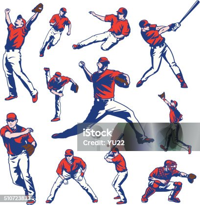 istock Baseball Players Set 510723833