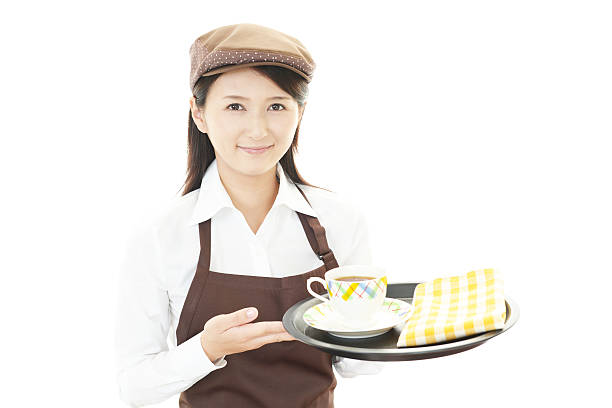 istock Waitress smile carrying coffee 510724951