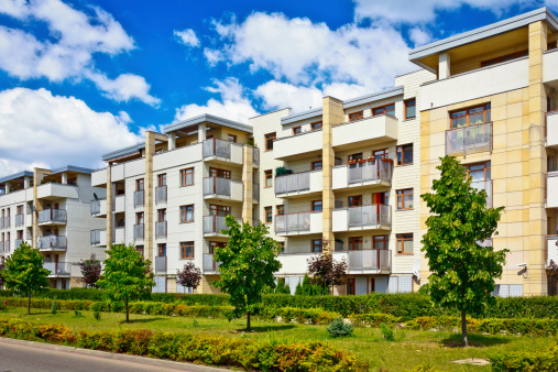 Modern complex of apartment buildings, Warsow, Poland
