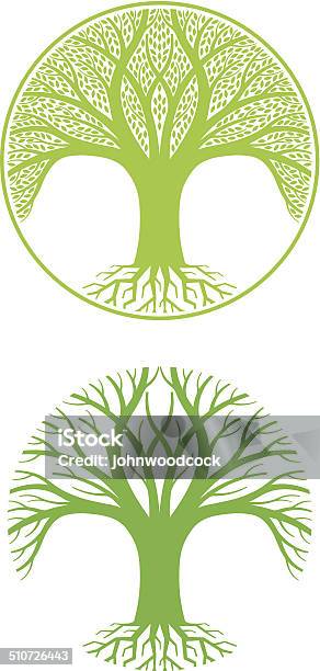 Two Trees Stock Illustration - Download Image Now - Growth, High Society, Branch - Plant Part
