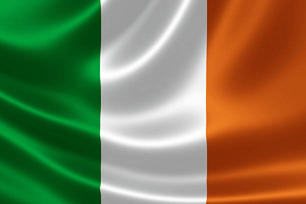 república da irlanda bandeira nacional - republic of ireland imagens e fotografias de stock