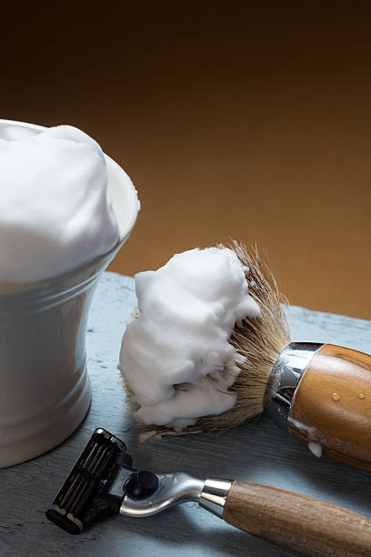 istock shaving Equipment on wood 510738703