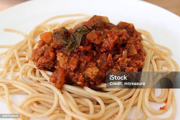 Image Of Spaghetti Bolognese Traditional Italian Cuisine Pasta Mincemeat Tomatosauce Stock Photo - Download Image Now