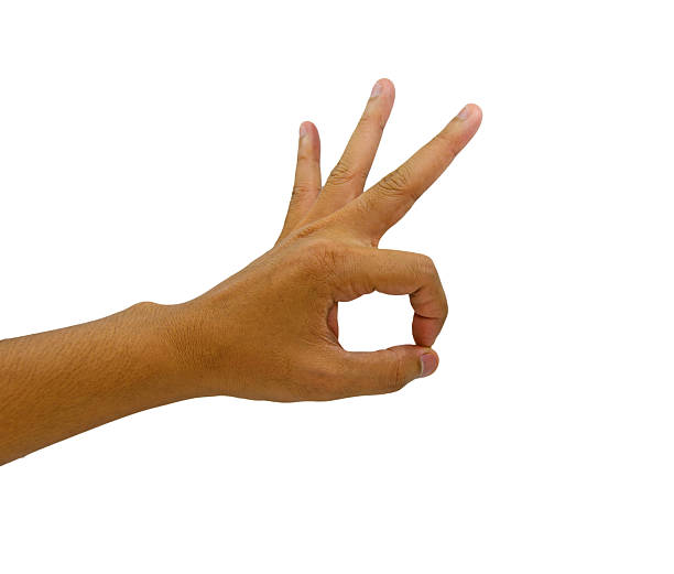 istock Okay Gesture of man hand on white background 510742555