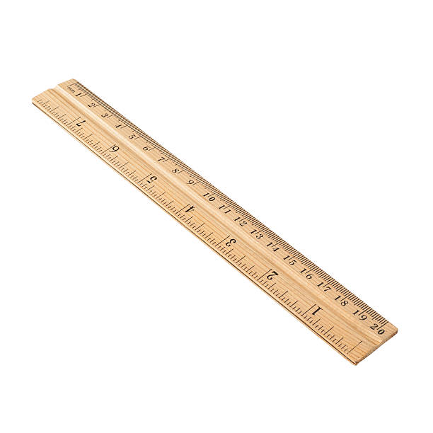 istock Wooden ruler isolated on a white background 510745127