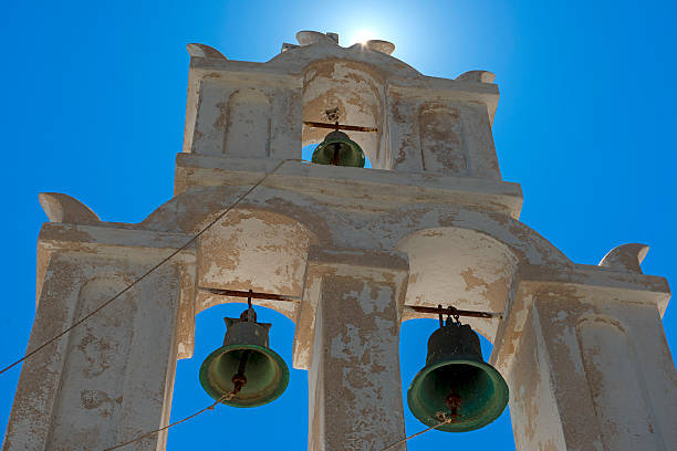 istock Orthodox Bell Tower In Santorini Island, Greece 510745175