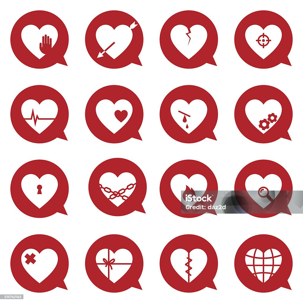 Heart Symbol Set Files included: Icon Symbol stock vector