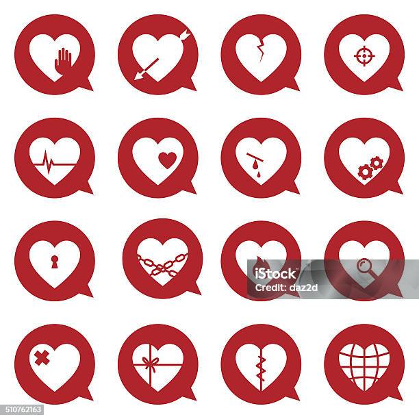 Heart Symbol Set Stock Illustration - Download Image Now - Icon Symbol, Broken Heart, Hypertensive