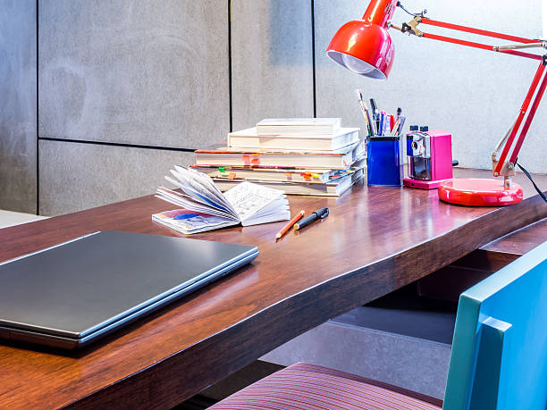 istock Modern home office desk with laptop 510762537