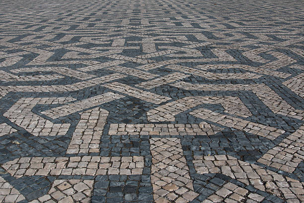 istock lisbon portugal abstract tile pavement patterns as a background 510764111
