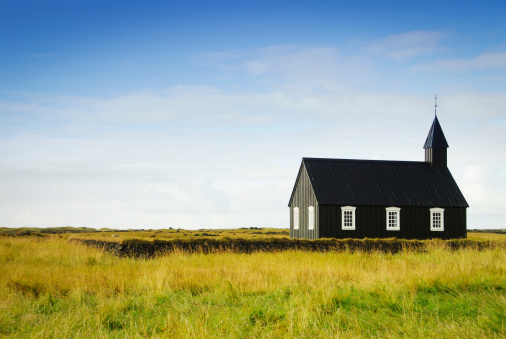 Church in Budir, a small community located in the westernmost part  of the Snaefellsnes peninsula in Iceland.