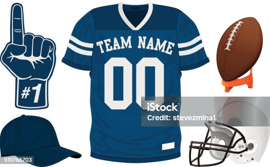istock A football team blue jersey set 510766703