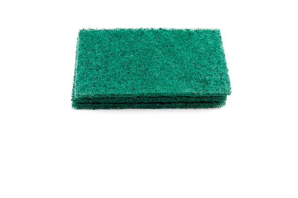 istock Green Sponge Cloths on white background 510767571