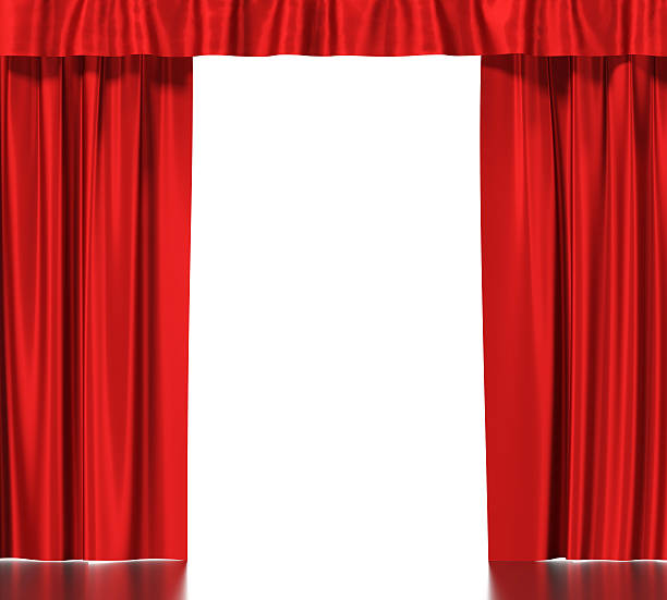 istock Blue silk curtains with garter isolated on white background. 510777994