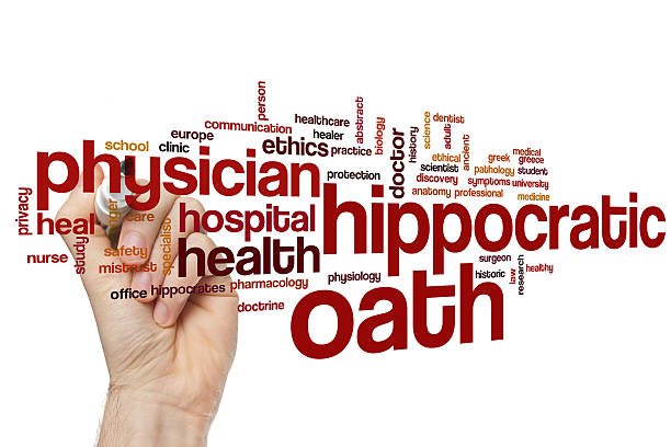 Hippocratic oath word cloud stock photo