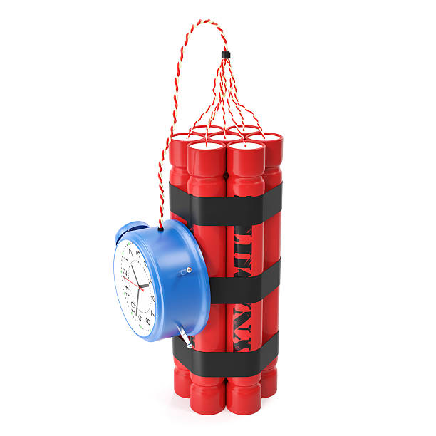 istock TNT, Dynamite time bomb on a white background. 510778848