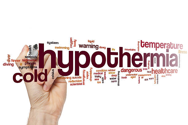 Hypothermia word cloud stock photo