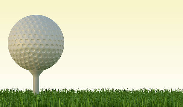 istock Golf ball on the green lawn 510780196