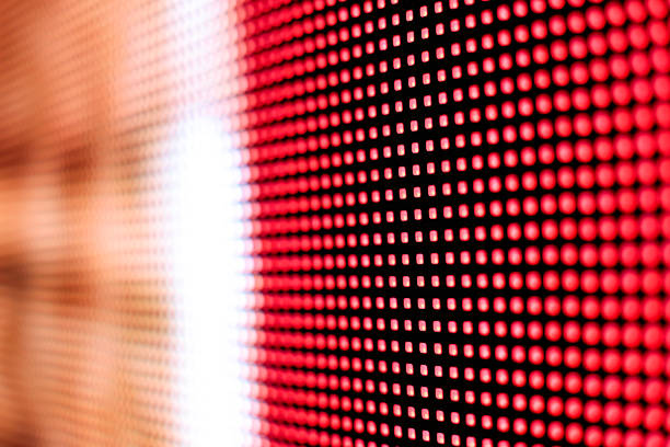 istock Bright colored yellow and red LED smd screen 510781144