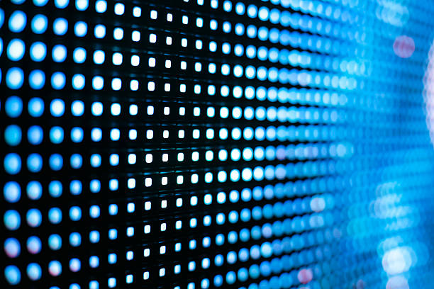 istock Bright colored blue LED screen with stars 510781430