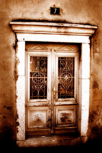 Old Historic Wooden Door in Rijeka,Croatia