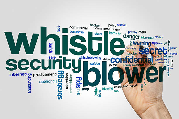 Whistle blower word cloud concept stock photo
