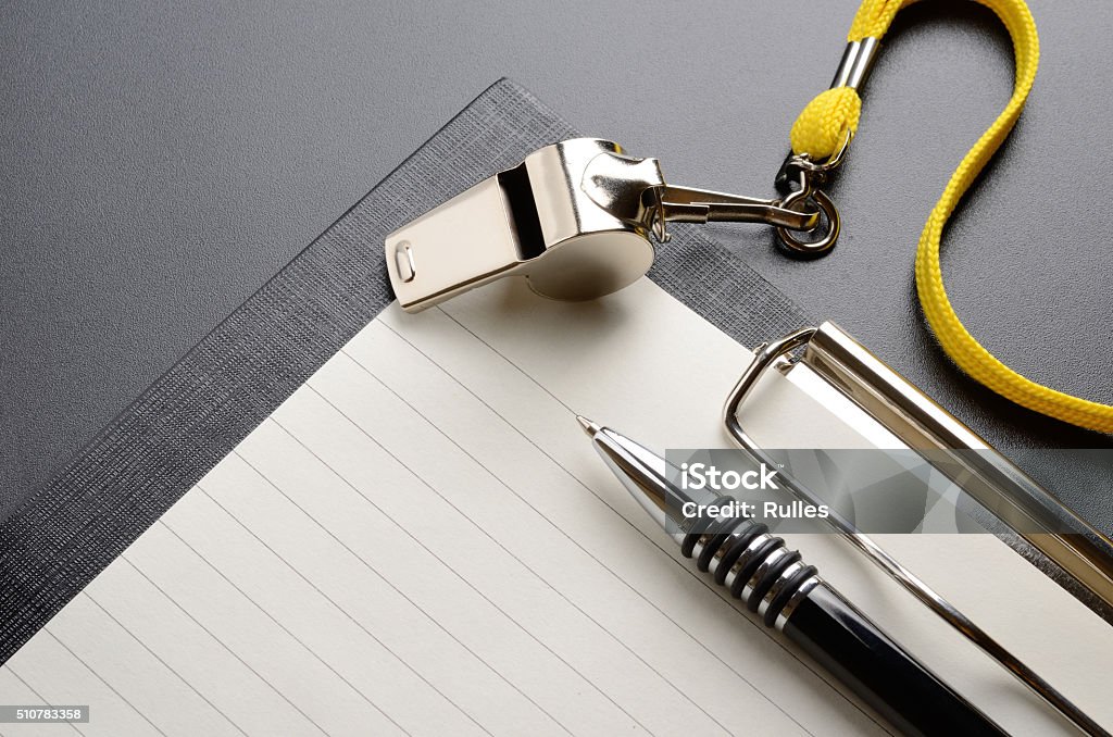 help sports judge Outfitting for judges Whistle Stock Photo