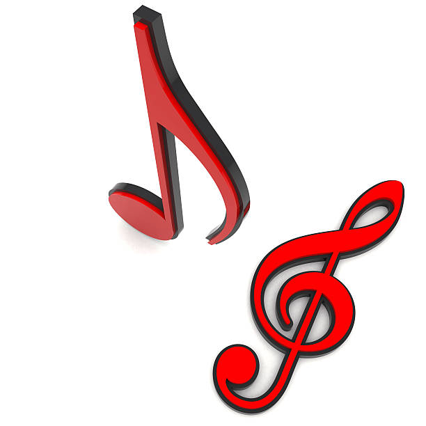 istock Music note. 3D Icon isolated on white background 510783530