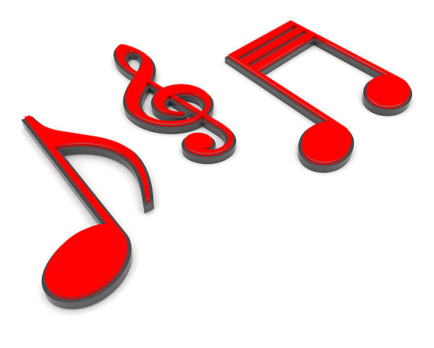 istock Music note. 3D Icon isolated on white background 510783866