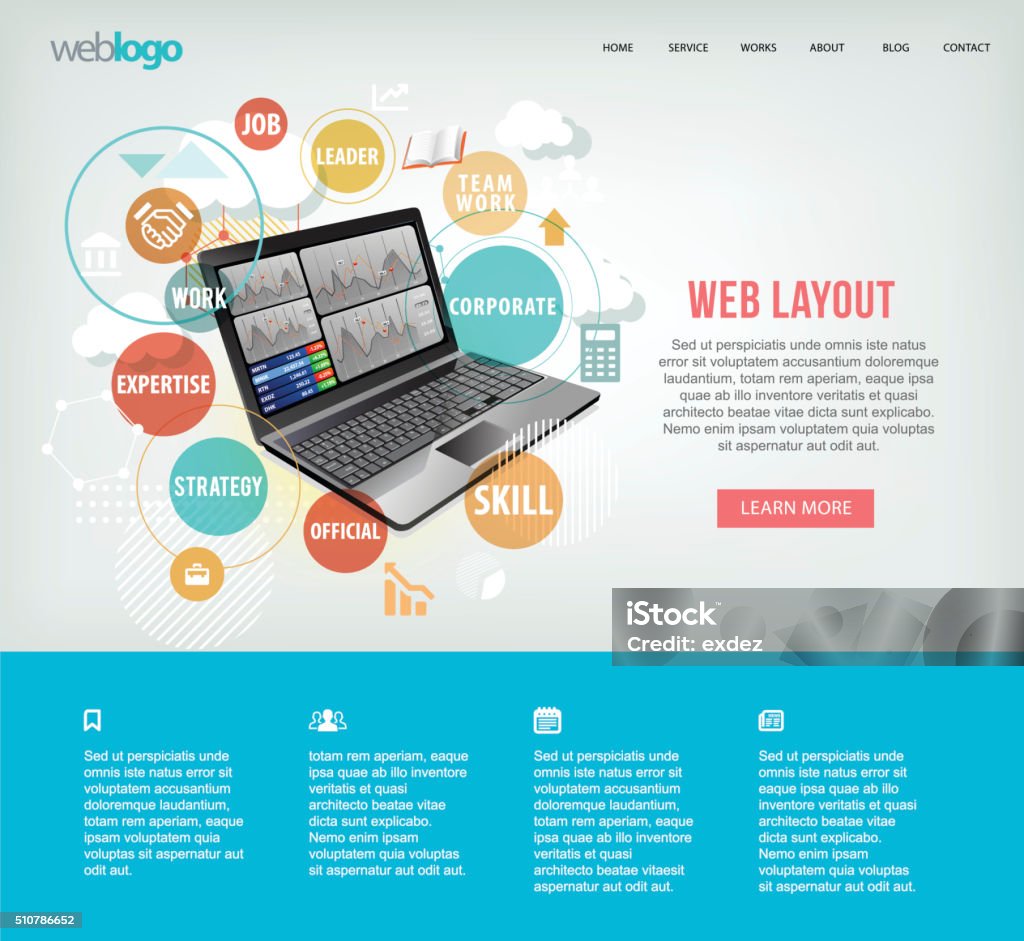 Computer For Website Computer For Business Website Stock Illustration - Download Image Now ...