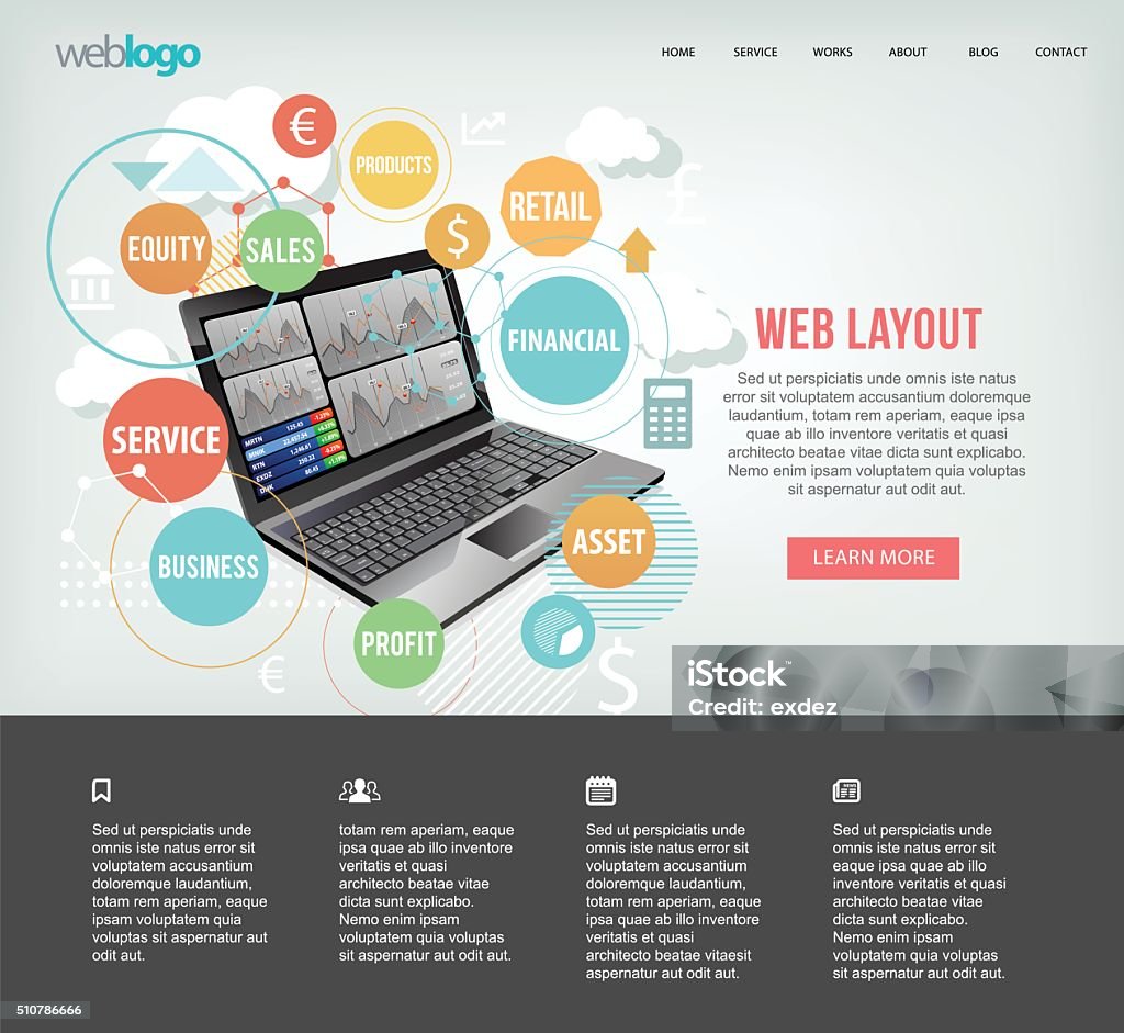 Computer for Business website Business stock vector Computer for Business website Business stock vector