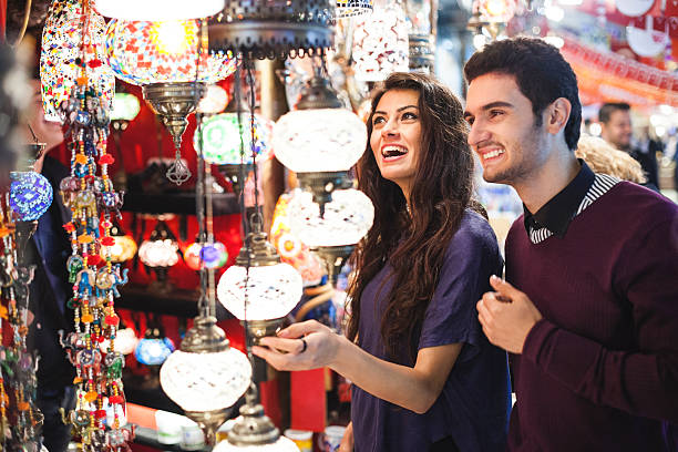 istock Young Couple Shopping in Bazaar 510787410