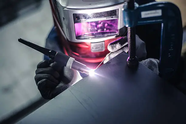 Man during weldingMan during welding