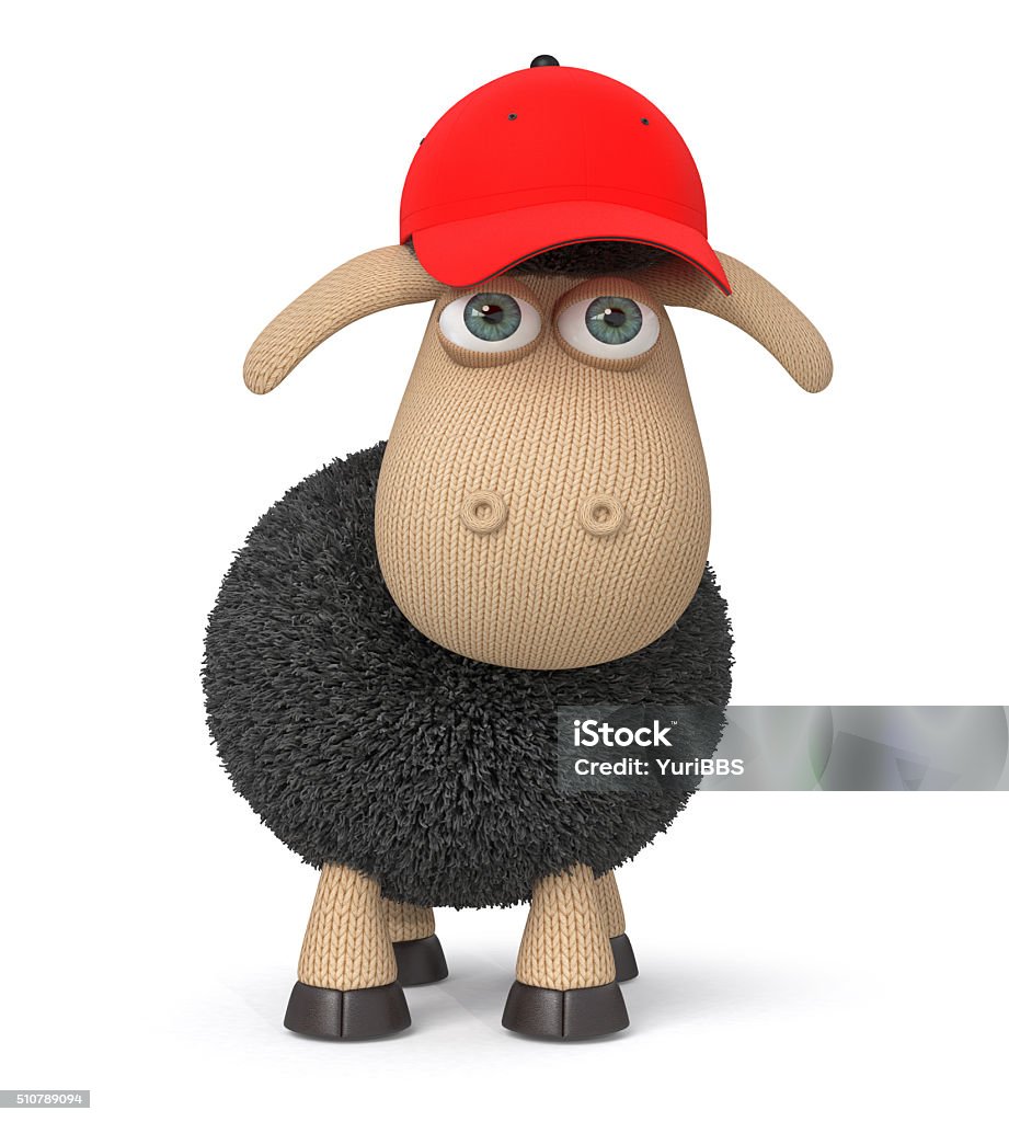 Con Cừu 3d Lố Bịch Trong Mũ Bóng Chày Hình ảnh Sẵn có - Tải xuống ...