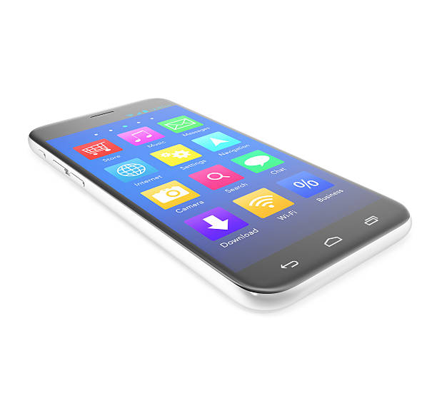 istock Smartphone touchscreen phone with applications on the screen. 510789254