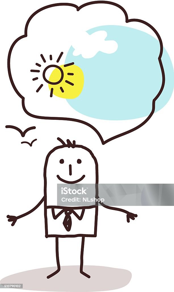 Very Optimistic Cartoon Man Stock Illustration - Download Image Now -  Success, Hope - Concept, Adult - iStock