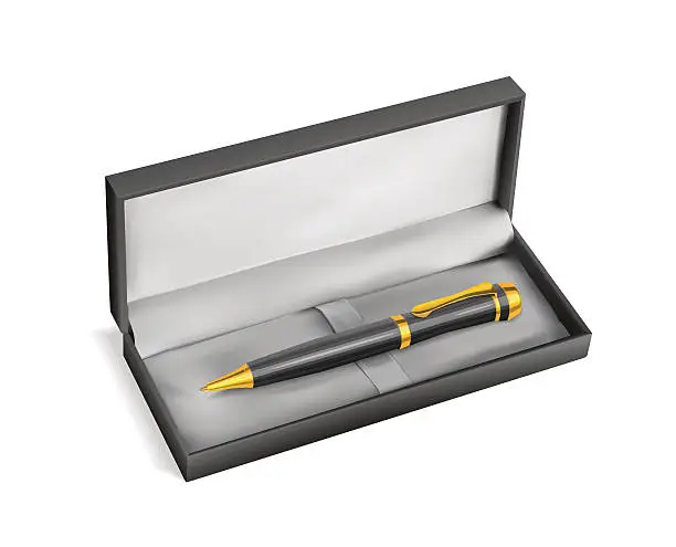 Vector illustration of Gift pen in a Shell