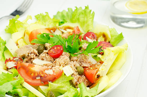 Salad with tuna stock photo