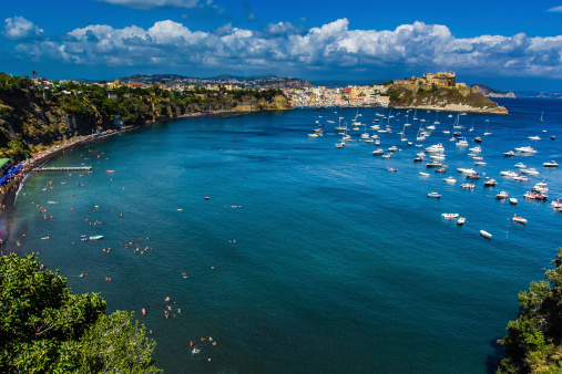 Procida beautiful island in the Tyrrhenian Sea in Italy