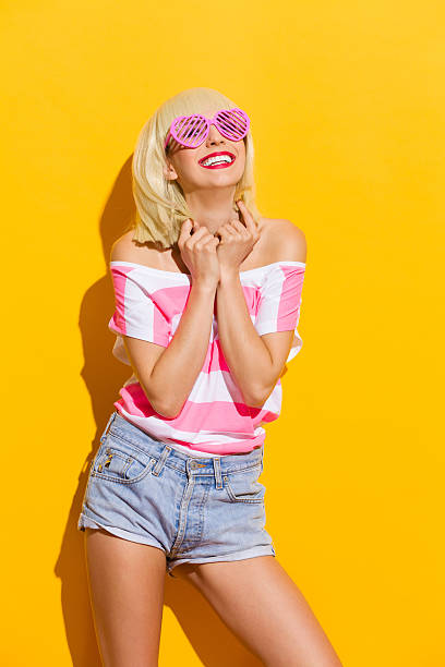istock Happiness through pink glasses 510793389