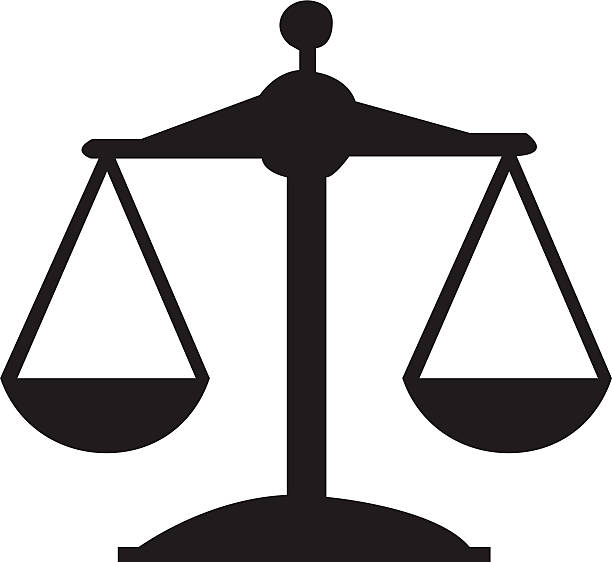Justice or Scale Icon EPS 10 and JPEG balance silhouettes stock illustrations