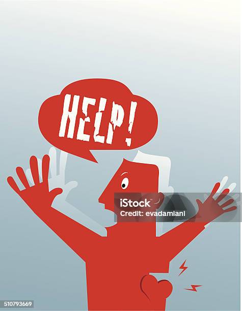 Shouting For Help Image Man Shouting Help Stock Illustration - Download Image Now - Adult ...