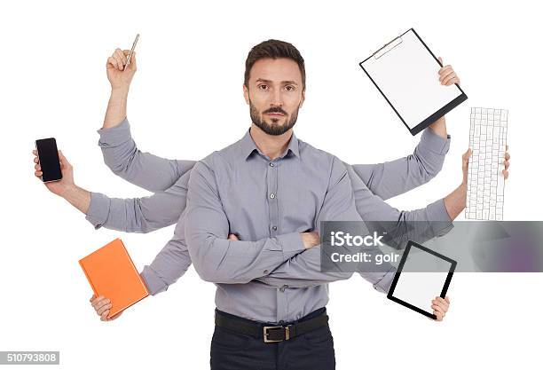 Multitasking Stock Photo - Download Image Now - 30-39 Years, A Helping Hand, Adult